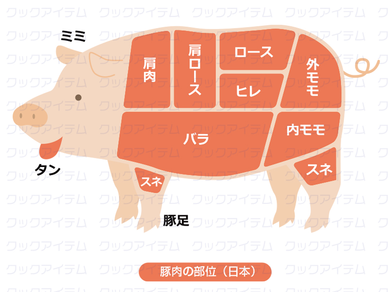 豚肉の部位 日本と韓国の違い クックアイテム